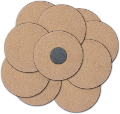 The Crafthives Wood Sheet Round Craft Magnet - Plain MDF Fridge Magnet Blanks Cutouts