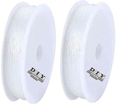 DIY Craft 1.0mm, 2 Rolls Stretchy Clear Elastic Stretch Crystal Thread String Cord for DIY
