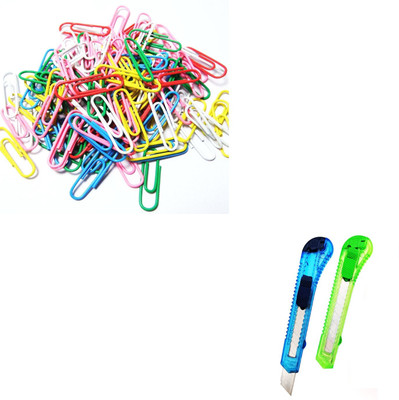 Crafts Haveli Paper Clips Multi Round & 2pc Paper Kinife
