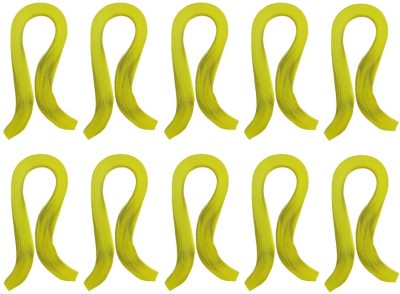 RiansCart 3 MM Non Metallic Neon Yellow Shade Quilling Paper Combo [ 10 Packs ]