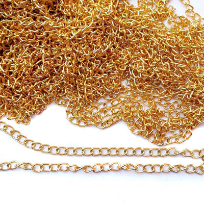 AN Sunshine New_Quilling And Jewellery Making Acessories Chain - Golden ( 5 Meter )