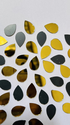 MAHANT FANCY SHAPE GOLDEN MIRROR for lippan art & mandala art 10MM 50GM 120PIECE