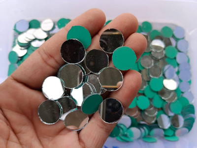 VINAYAK GALLERY Round Shape Mirror For Art & Craft Work Size 12MM (Pack Of 500 Pieces)