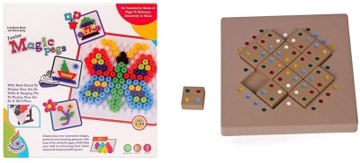 TOYDEPO Magic pegs to Create Their own World,Different Designs(Small)Colour Match Puzzle