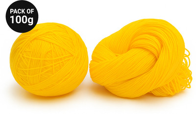 AkashPackaging Vardhaman Premium Acrylic Wool Yarn 100 gm – Soft Knitting & Craft Wool (Yellow)
