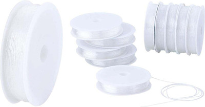 DIY Crafts Pack of 3 Rolls, 0.8mm Stretchy Clear Elastic Stretch Crystal Thread String Cord