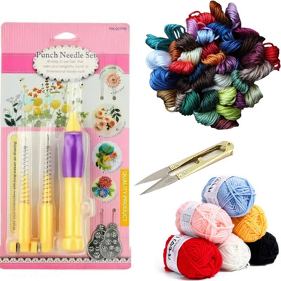 Qroof Embroidery Kit – Complete Set with Punch Needle