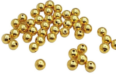 AAASAH 200pcs 6mm Golden Finish Round CCB Beads for Jewellery Making and Art Craft Work