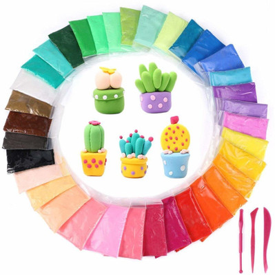 Shopex Pack of 12 DIY Ultra Light Modelling Bouncing Clay with Tools for Kids (Pack of 12)