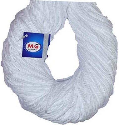 Simi Enterprise White 50 mtr Braided Cord Thread Nylon knot Rope sturdy cording- Art-ABDG