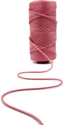 Bobbiny 50 M Wax Cord 2mm Dusty pink Nylon Macrame Thread Cord for Jewellery Making .