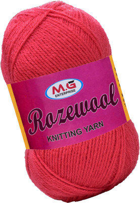 M.G Enterprise Rosewool Coral 400 gms Wool Ball Hand knitting wool- Art-FHB