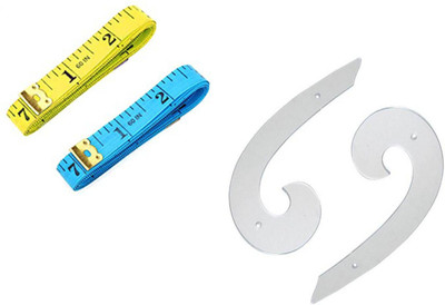 Crafts Haveli Tailoring Combo 2 Items Measuring Tape-2 & Armhole Curve 2pc