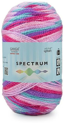 JEFFY GANGA Spectrum Yarn ,Hand Knitting Wool (Multicolour (SPT023), 200 Gram)