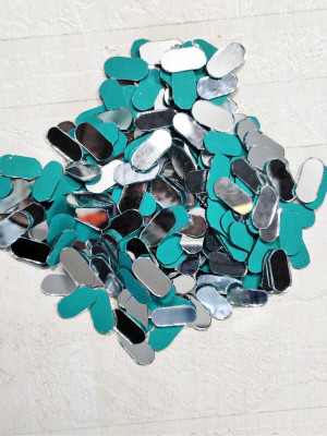 Sadhusadhya CAPSULE SHAPE MIRROR FOR CRAFT WORK 500 PCS