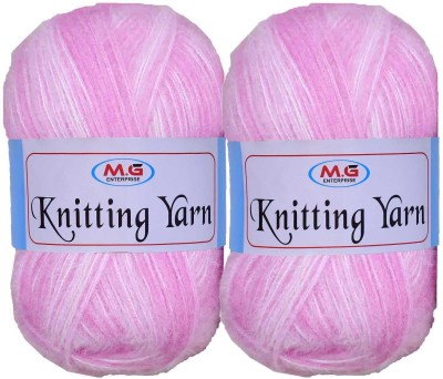 M.G Enterprise Knitting Wool Yarn, Soft Fancy Feather Wool Multi Pink 200 gm- Art-HEA