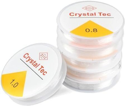Beadsnpearls Stretchy Elastic Cord Clear Round for Beading Jewellery Making 10m Size-.7 mm