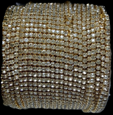 Sharum Crafts Metal Stone Chain/Lace for Jewellery Making (10 m)