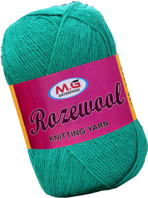 M.G Enterprise Rosewool Teal 400 gms Wool Ball Hand knitting wool- Art-GJE