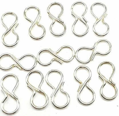 Crafts Haveli Jump Ring Silver Finish 'S Hook' for Jewellery Making-Jewelery Finding or for Other DIY/Craft Projects, Pack of S-Hooks 100 Pcs. and 100 pcs.