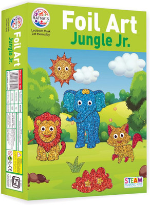 Ratnas Foil Art Jungle Jr. - DIY Activity Kit STEAM Powered