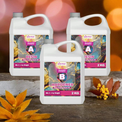 OYTRA 6Kgs Art Resin Hardener Liquid 2:1 Smooth Ultra Clear Finish for Beginners