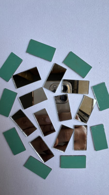 MIRROR GLASS WORLDWIDE RECTANGULAR SILVER MIRROR for Lippan Art, Crafts 12MM 100GM 115PIECE