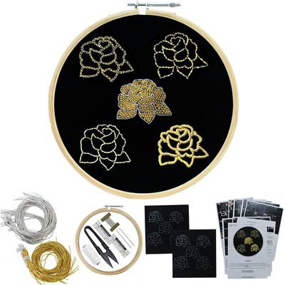 Embroiderymaterial DIY Cross Stich Hand Embroidery Kits for Beginners with All Required Material