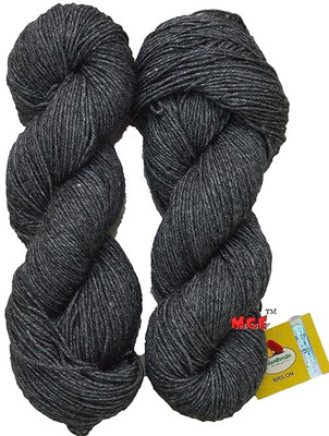 M.G Enterprise Vardhman Brilon Wrosted Grey Wool Hank Hand knitting wool thread dyed