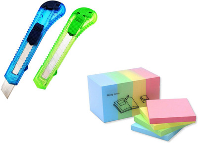 AN Sunshine 2pc Paper Kinife & Sticky Notes 3x5 Multi