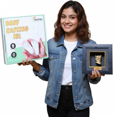 moldmagic One Hand or Foot Casting Kit With Frame-Baby | NewBorn ,Boy & Girl Upto 1 Year