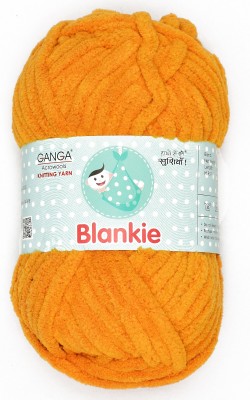 Simi Enterprise Thick Chunky Wool Blankie Orange 100g for Knitting