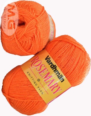 M.G Enterprise Rosemary Orange (300 gm) Wool Ball Hand knitting wool / Art Craft soft fingering crochet hook yarn, needle knitting yarn thread dyed- K LL