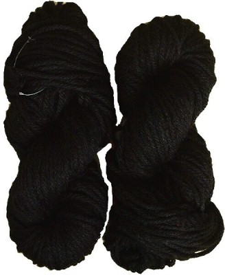 Vardhman Wool Thick Chunky Wool, Black 400 gm Best Used with Knitting Needles, Crochet Needles Wool Yarn for Knitting