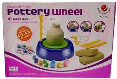 Kid Kraze Pottery Wheel Clay Pot Making Machine Game with Colors For Kids_111