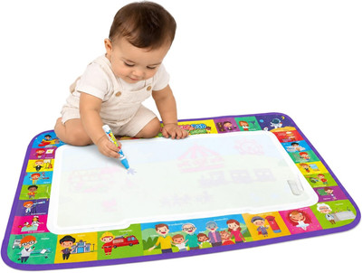 Table Mat Draw Color FunBlast Magic Water Drawing Mat for Kids with Rainbow Colors and ...