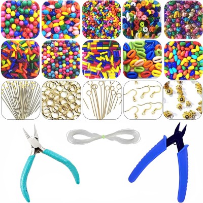 INDIKONB 18 in 1 DIY Creative Stylish Fancy Combo of Artificial Jewellery Making Material Kit, Art and Craft Set (MULTICOLOUR)