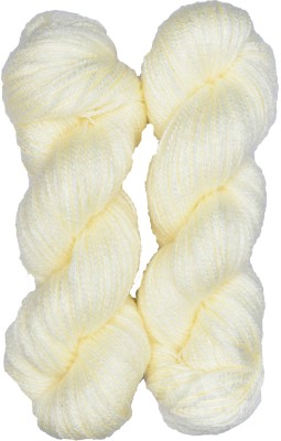 KNIT KING Vardhman Rabit Excel Cream (200 gm) Wool Hank Hand knitting wool Art-FCI