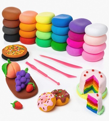 AS TOYS DIY ultra-light clay, colorful soft playing clay kit for children, pack of 12pcs