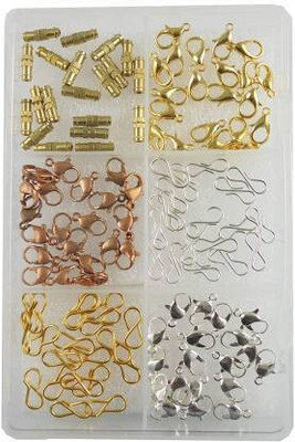 Sharum Crafts Jewellery Making Material Fitting Kit (Set of 6) (120 pcs)