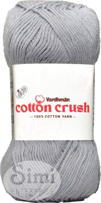 Simi Enterprise VARDHMAN Cotton Crush 8-ply Steel Grey 200 gms Cotton thread dyed-IA Art-AFCG