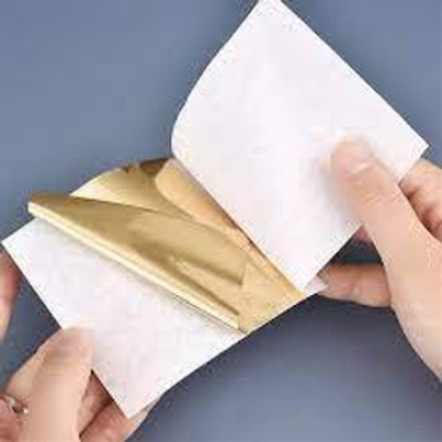 A.K COLLECTION GOLD LEAFING STUDIO LEAF.100 SHEETS 8X8CM GLIDING FOIL FOR RESIN ART.20