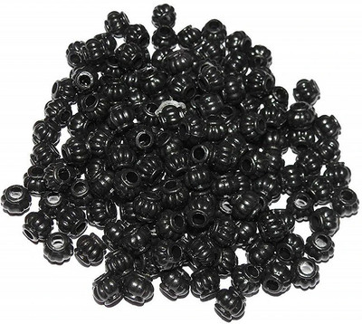 PUSHPA CREATION PCA Macrame Crystal Black Colour Beads,8mm, (Crystal Beads for Making Macrame Jhula, Macrame Toran, Macrame Jhumar) 100 Qty