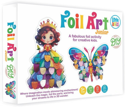 zokato Foil Art Junior A Fabulous Diy Fun Activity With Colourful Foil