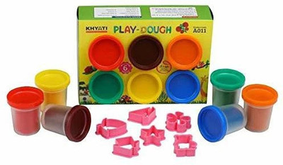 KHYATI Play Dough with 6 Clay Dough Tubes & 6 Modelling Tools