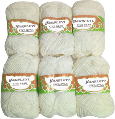 yarbleyl White Thread(300 m Pack of6)