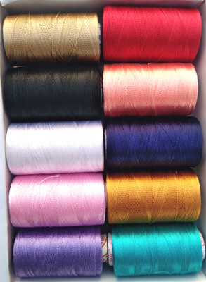 Praveen Multicolor Silk Thread/Resham for Craft and Embroidery Work [Pack of 10 Pcs]