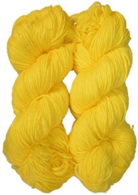 Vardhman Wool Jackpot Thick Chunky Wool Hand Knitting Yarn (Yellow) (Hanks-300gms)