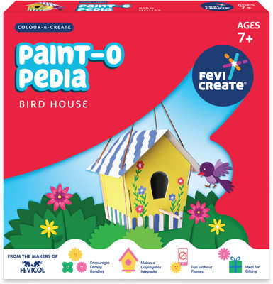 Fevicreate Make Your Own Bird House |DIY Art ,Craft Set for 7 Years & Above Kids