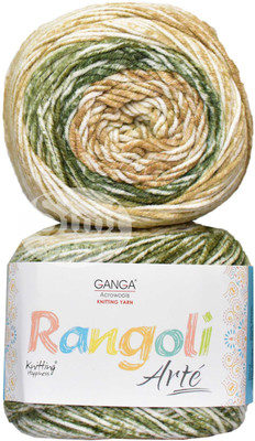 Simi Enterprise GAN GA Rangoli Arte Multi Mo 400 gm Wool Ball Hand knitting wool M Art-AEHC